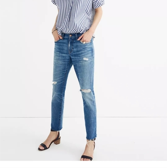 Madewell High Rise Slim Boy jean. boho chic grunge punk streetwear - Picture 10 of 10